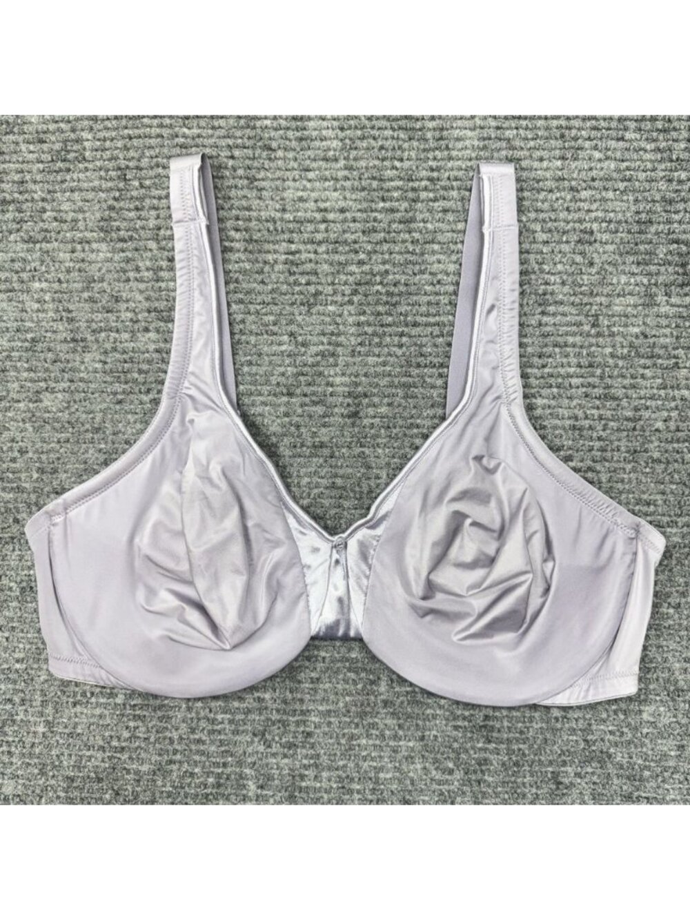 Olga Bra 40D Signature Support Satin Underwire Full Coverage Unlined Lilac 35002